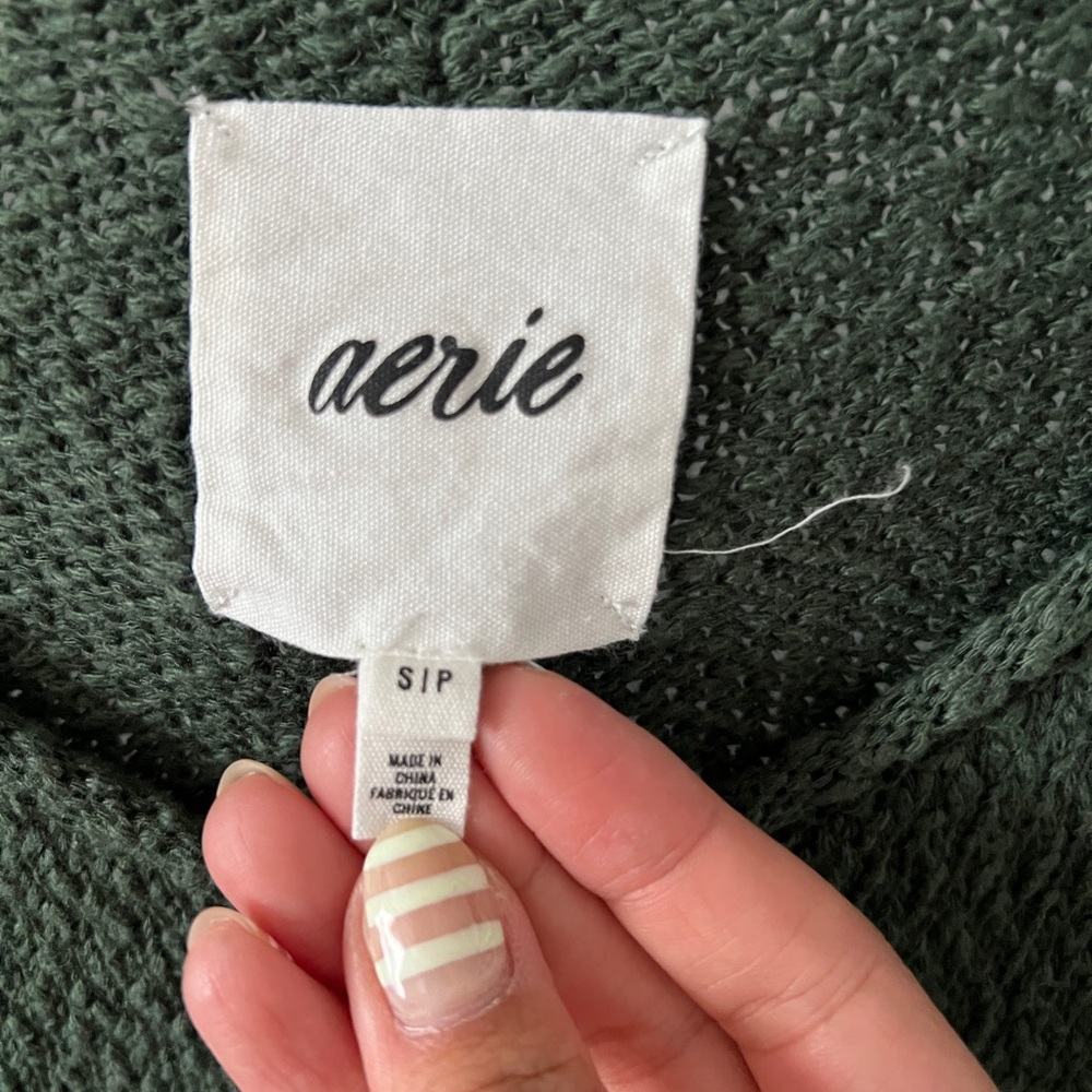 Aerie forest green wide neck sweater - Picture 3 of 3